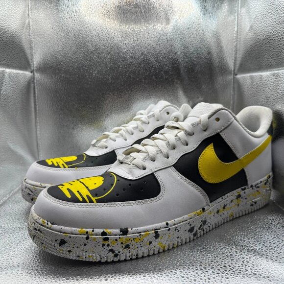Size‎ 14 Nike Air Force 1 White Black Mens Low Top Athletic Sneakers 315122-111 main image 8